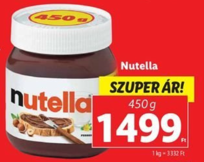 nutella akcio