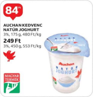 joghurt akció auchan
